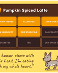 Bâtonnets dentaires pour chien saveur latte épicé à la citrouille: Paquet simple