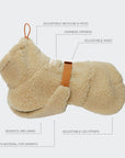 'Sherpa Beige' Dog Raincoat by Paikka