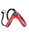 Tre Ponti Easy Fit Liberta Red Harness with No Escape Adjustable Closure - Pom D'Azur