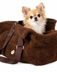 Sac de Transport pour Chien 'Teddy Cocoon' Chocolat par Sohopoms®