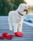Gamelle de voyage en silicone 350/750 ml, rouge par Hunter
