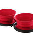 Gamelle de voyage en silicone avec pochette 750 ml, rouge par Hunter