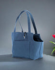 Sac de Transport Pour Chien Coton Ciré Navy par SohoPoms - Pom D'Azur