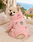 Pyjama Polaire pour Chien Cherry Rose par Sohopoms