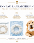 Anneau Rafraîchissant pour Chien à Congeler Jouet d'Eau Réutilisable 13,5cm emploi