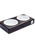 Bol Chien DUO CERAMIC Chestnut par Bowl & Bone - Pom D'Azur