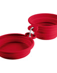 Gamelle de voyage en silicone 350/750 ml, rouge par Hunter