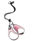 Harnais pour Chien Rose Réglable avec Fermeture par Cordon et Stoppeur Tri ponti