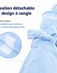 Peignoir de Bain pour Petits Chiens et Chats Microfibre Ultra-Absorbante bl