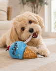 Peluche avec Corde et Couineur pour Chien Pom Glace Pom d'Azur ®