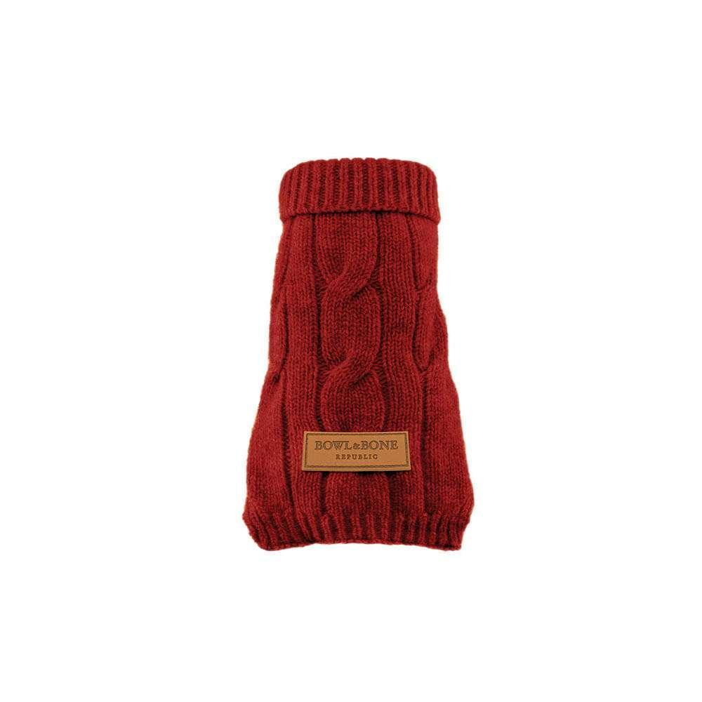 Pull Pour Chien ASPEN Rouge par Bowl & Bone - Pom D'Azur