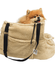Sac de Transport Beige 'Pom d'Azur' Teddy Bear par Sohopoms - Pom D'Azur