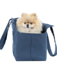 Sac de Transport Pour Chien Coton Ciré Navy par SohoPoms - Pom D'Azur