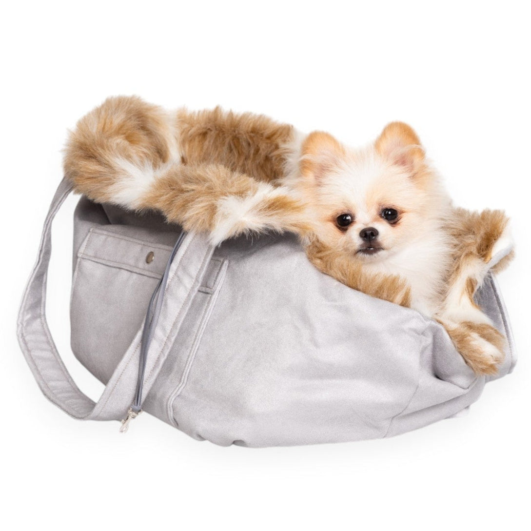 Coco Navy Blue Dog Carrier Bag – Pom D'Azur - Main Image