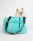Sac de Transport Bleu 'Pom d'Azur' Teddy Bear par Sohopoms - Pom D'Azur