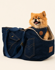 Sac de Transport Denim Navy – Pom d’Azur × Soho Poms London