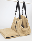 Sac de Transport Beige 'Pom d'Azur' Teddy Bear par Sohopoms - Pom D'Azur