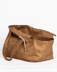 Premium Waterproof Suede Dog Carrier Bag Camel