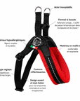 Harnais pour chien Rouge Mesh Tre Ponti descriptif