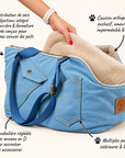 Sac de Transport Denim – Pom d’Azur × Soho Poms London