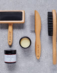 Brosse à carder pour Chien Poils Long en Bambou