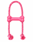 Jouet à Mâcher pour Chiot, Caoutchouc Naturel & Corde Résistante KONG Goodie Bone Puppy avec Corde