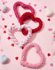 Dog chew toy – Valentine's Day braided rope heart