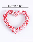 Dog chew toy – Valentine's Day braided rope heart