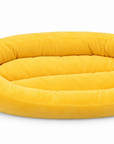 Panier Banane pour Chien et Chat Couchage Moelleux Jaune