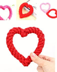 Dog chew toy – Valentine's Day braided rope heart