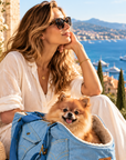 Sac de Transport Denim – Pom d’Azur × Soho Poms London