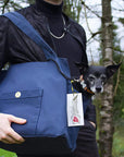 Sac de Transport Pour Chien Coton Ciré Navy par SohoPoms - Pom D'Azur