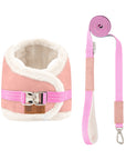 Manteau Harnais pour Chien YETI Rose par Pom d'Azur EDITION LIMITEE set
