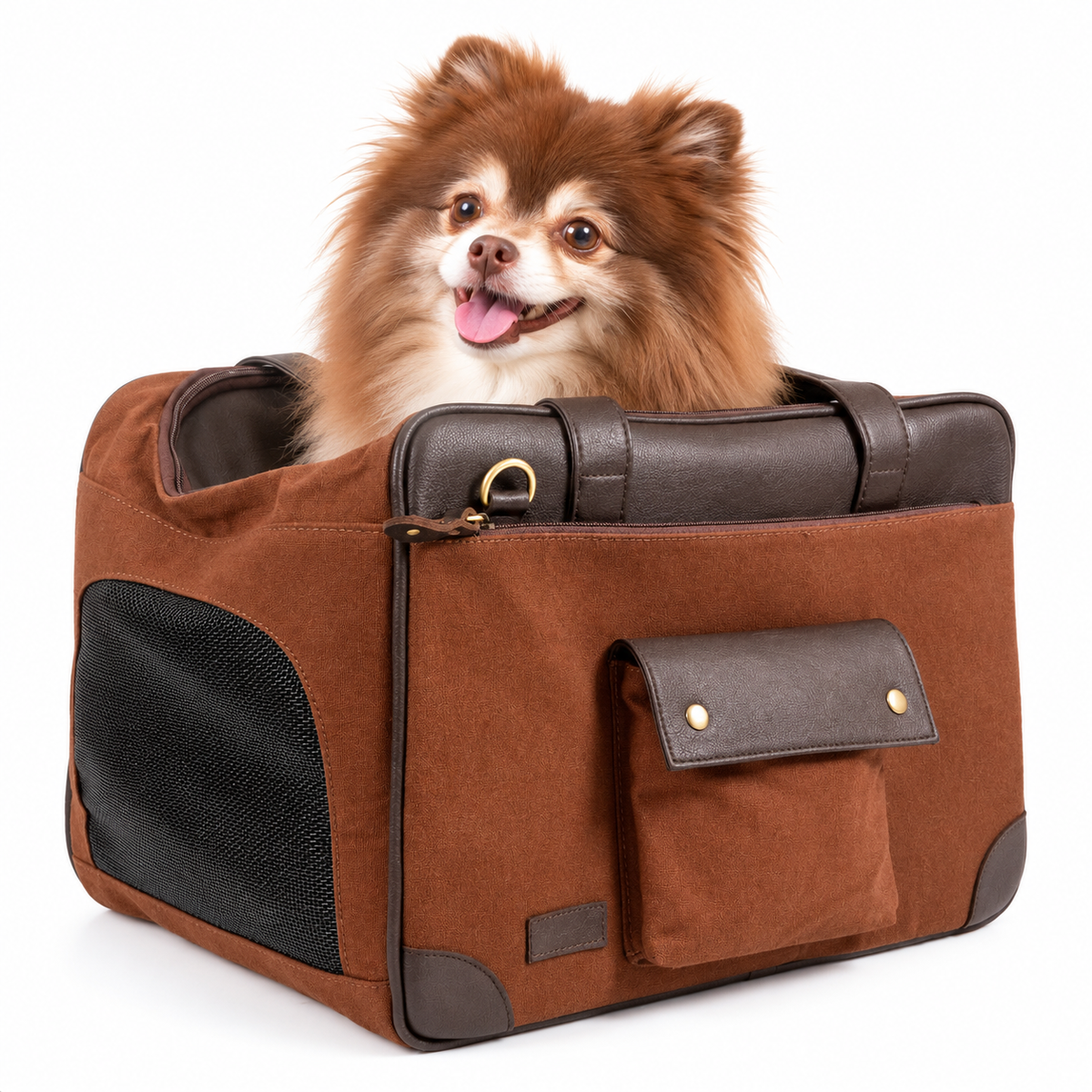 Sac de Transport Chien et Chat Marron – Voyage &amp; Cabine 36x21x26cm