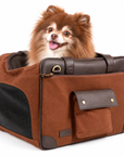Sac de Transport Chien et Chat Marron – Voyage & Cabine 36x21x26cm