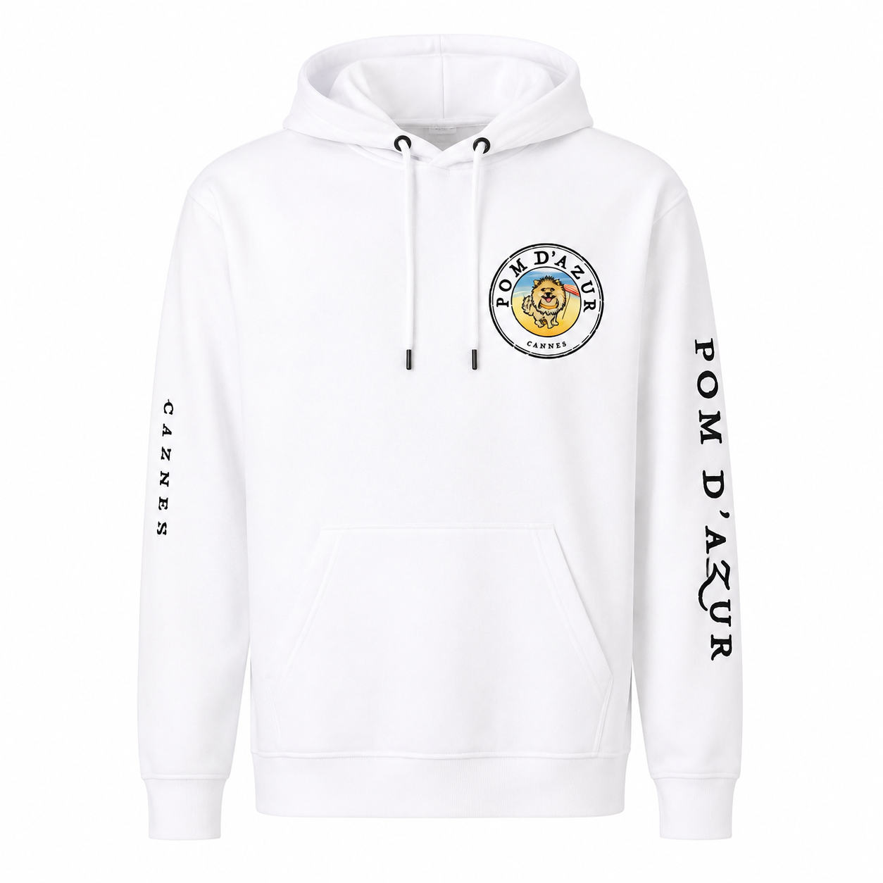 T-Shirt &amp; Sweat à Capuche Blancs Pom d’Azur Cannes