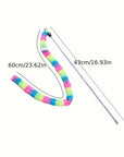 Canne à Jouer pour Chat – Chenille Arc-en-Ciel