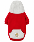 Sweat à Capuche pour Chien Rouge & Gris – Élégance Sportive Sohopoms
