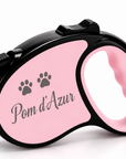 Laisse Rétractable pour Chien 5 m Pom d’Azur rose pastel