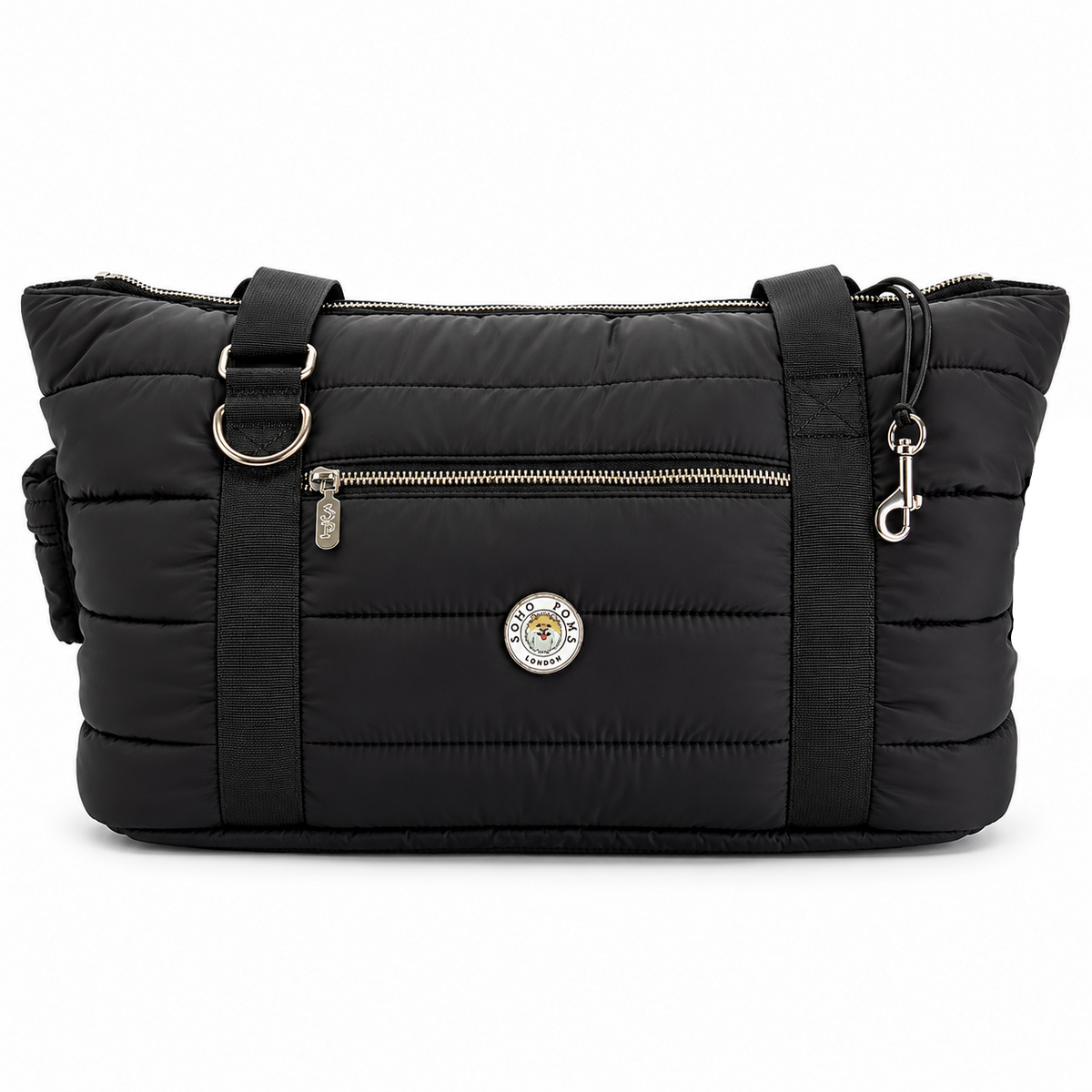 Sac de Transport pour Chien Riviera Duffle Noir – Pom d’Azur × Soho Poms London