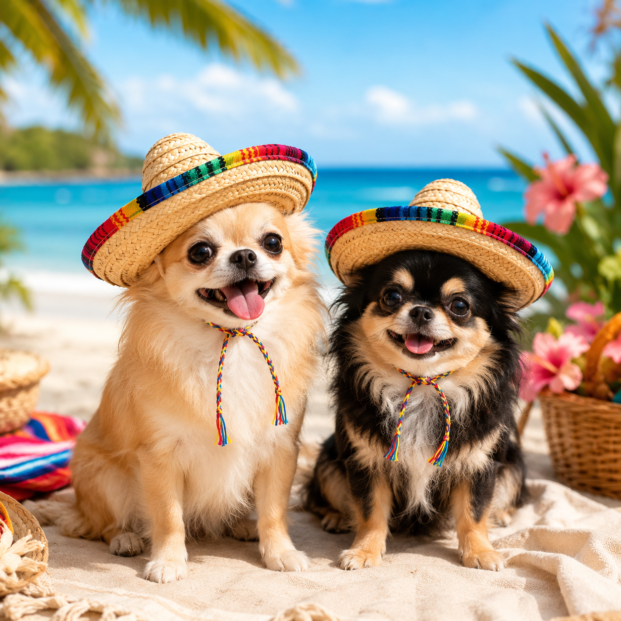 Sombrero Fiesta Premium pour Chien – Chapeau Mexicain Ajustable