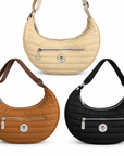 Sac de Promenade Crossbody Demi Lune – Soho Poms x Pom d’Azur