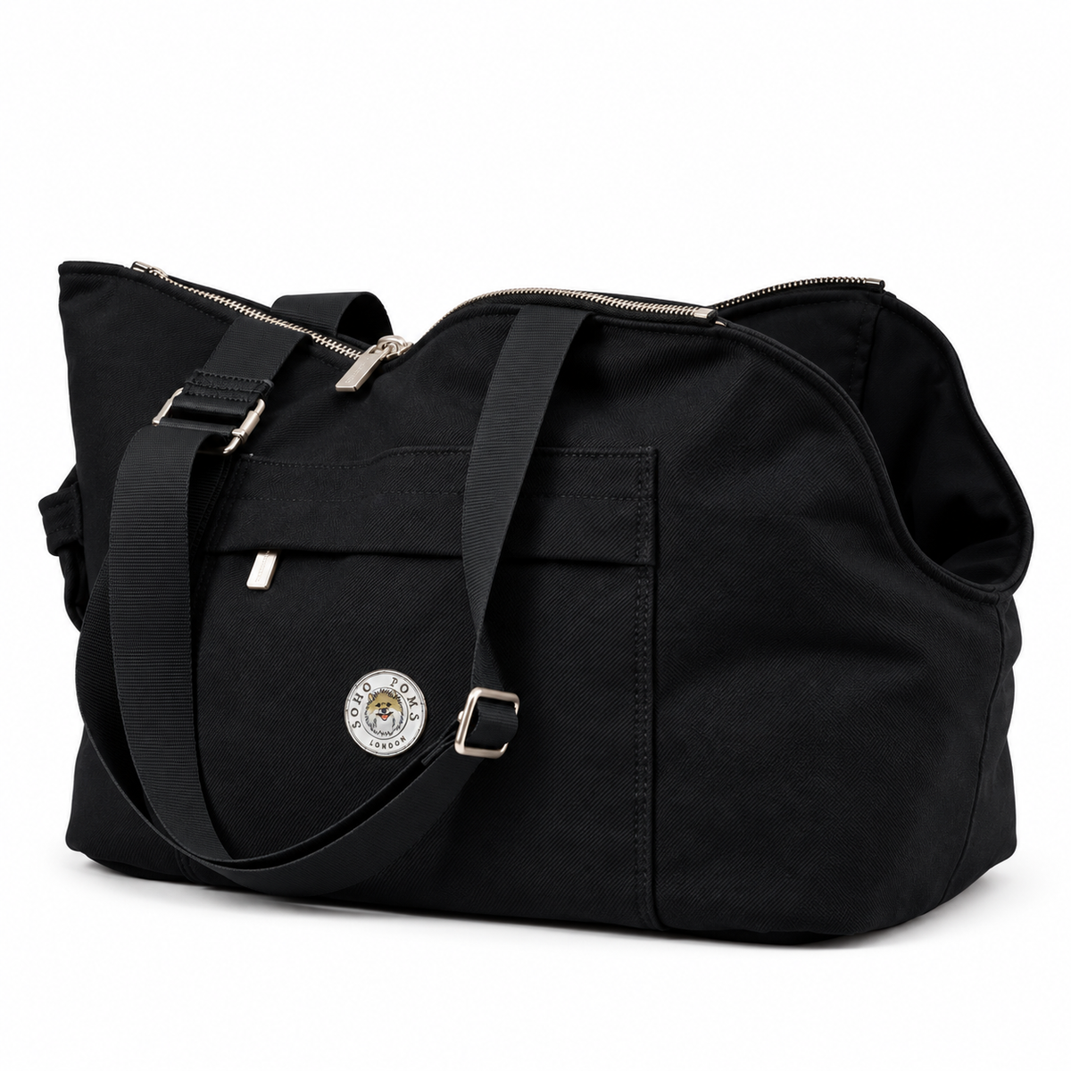 Sac de transport pour chien 'Héritage Riviera' Noir Sublime par SohoPoms ®