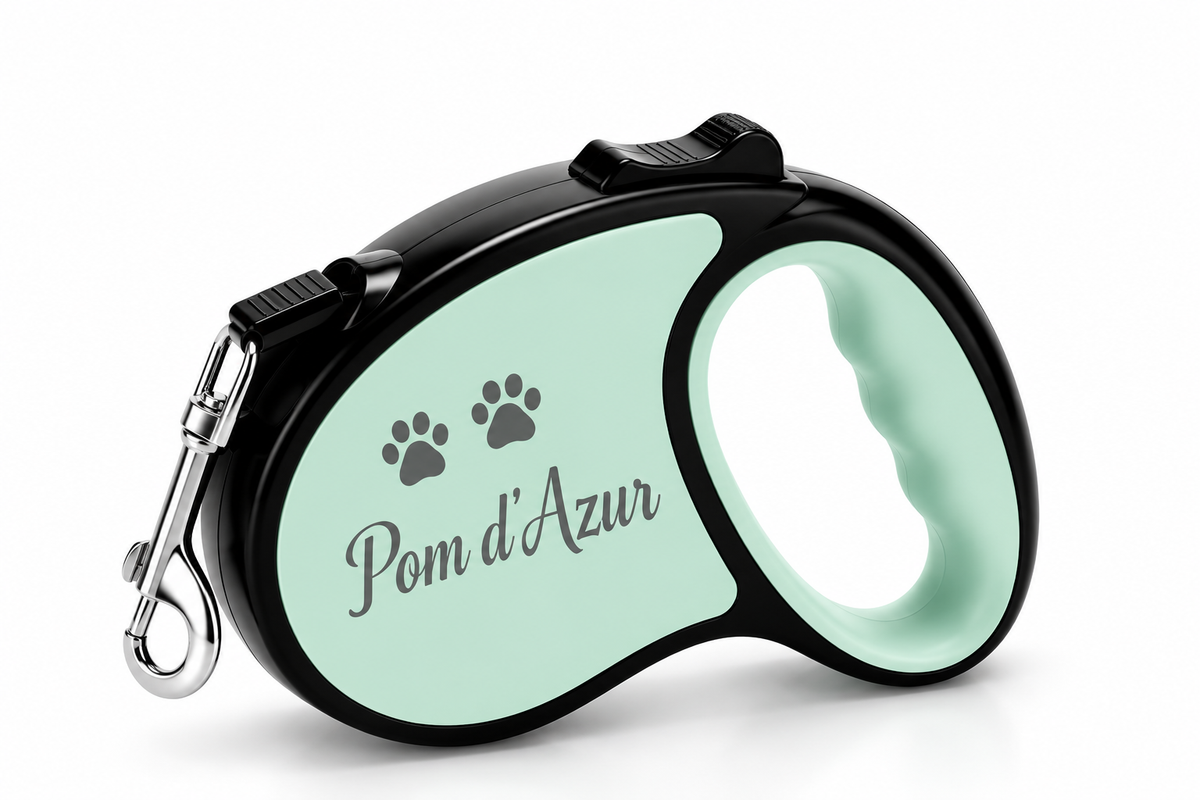 Laisse Rétractable pour Chien 5 m Pom d’Azur Amande