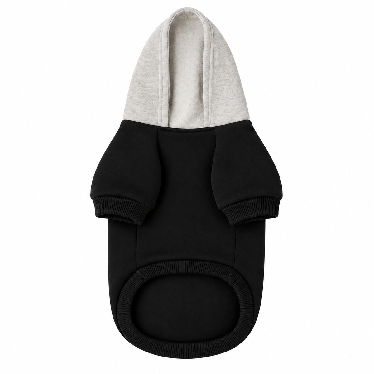 Sweat à Capuche pour Chien Noir &amp; Gris – Élégance Sportive Sohopoms