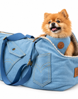 Sac de Transport Denim – Pom d’Azur × Soho Poms London