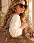 Sac de Transport pour Chien Riviera Duffle Chateigne – Pom d’Azur × Soho Poms London