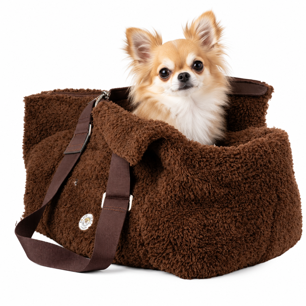 Sac de Transport pour Chien 'Teddy Cocoon' Chocolat par Sohopoms®