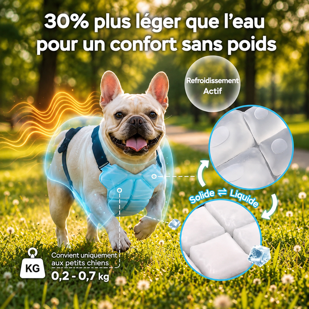 Gilet Rafraîchissant Premium pour Chien – Fraîcheur Longue Durée