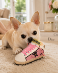 Pen Pooch – Jouet pour Chien en Forme de Baskets Rose avec Couineur